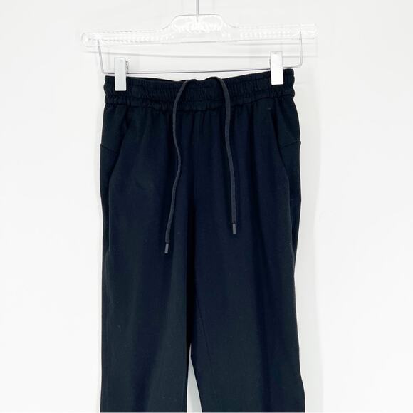 Lululemon Soft Jersey Classic Mid Rise Cropped Joggers 0 Black - Picture 4 of 7